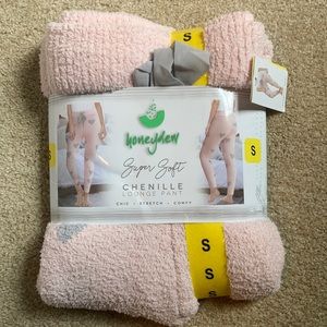 SIZE SMALL HONEYDEW CHENILLE LOUNGE PANTS